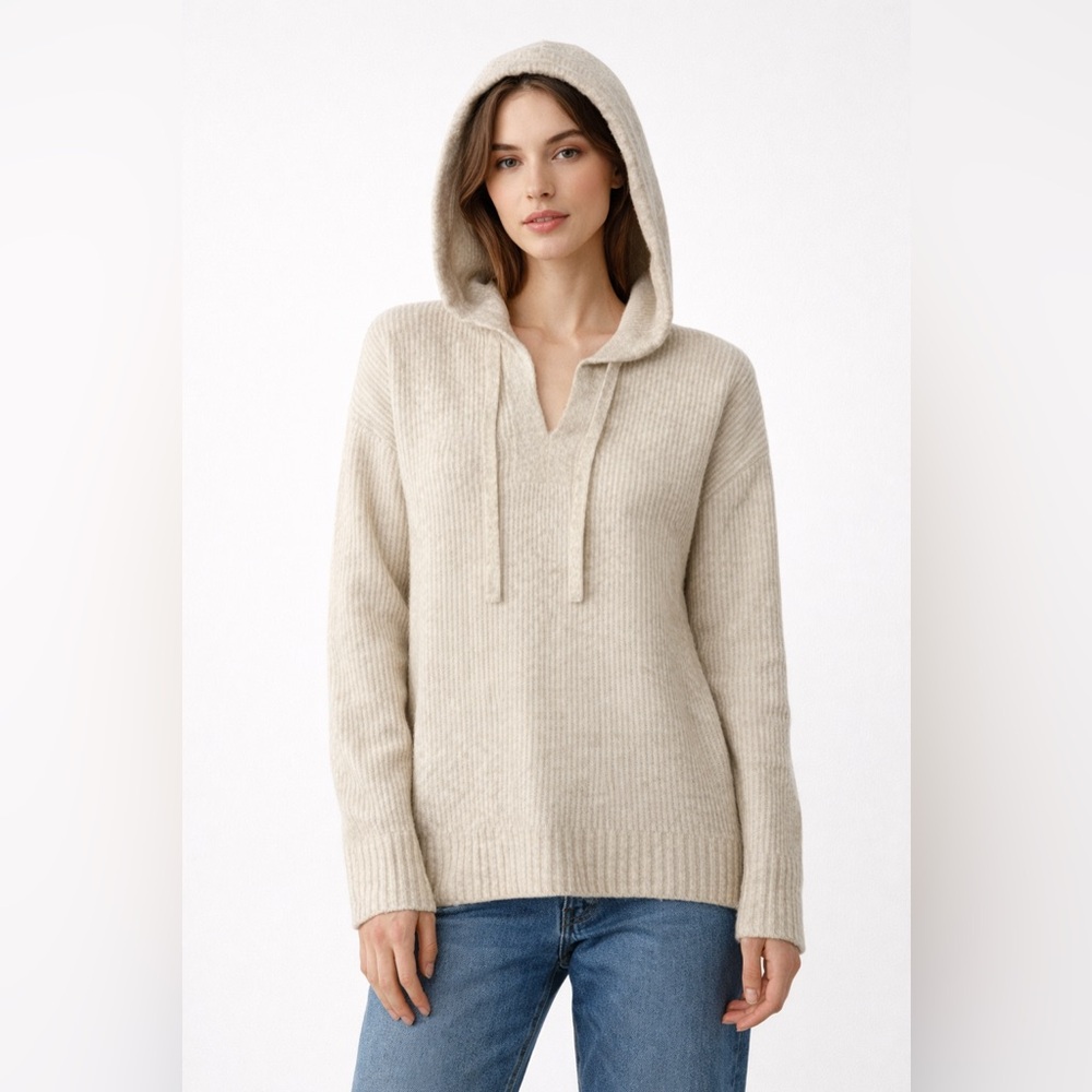 Lou & Grey Anthropologie Pullover Hooded Sweater; Oversized; small
